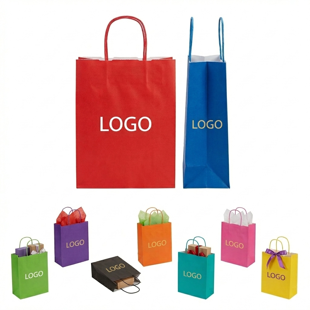 Premium Branded Kraft Shopping Bags - Personalized 250 GSM Gift Paper Bags