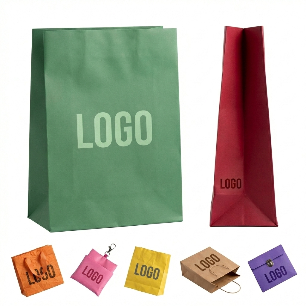 Multicolor Eco-Friendly Paper and Fabric Gift Bags Set