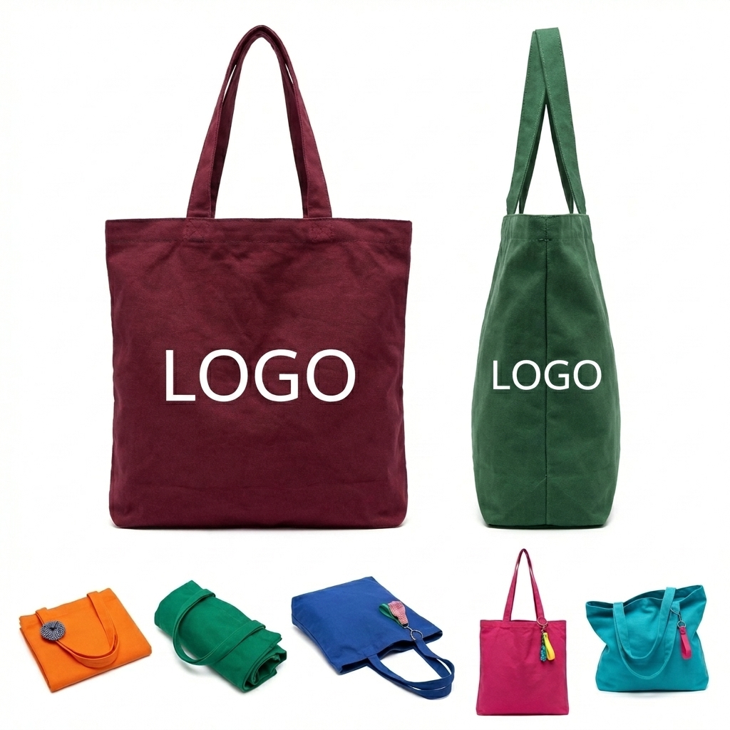 Premium 12oz Cotton Canvas Tote Bag - Heavy Duty 14