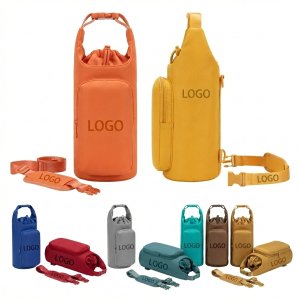 Insulated Water Bottle Tote Bag with Phone Pouch & Key Hook